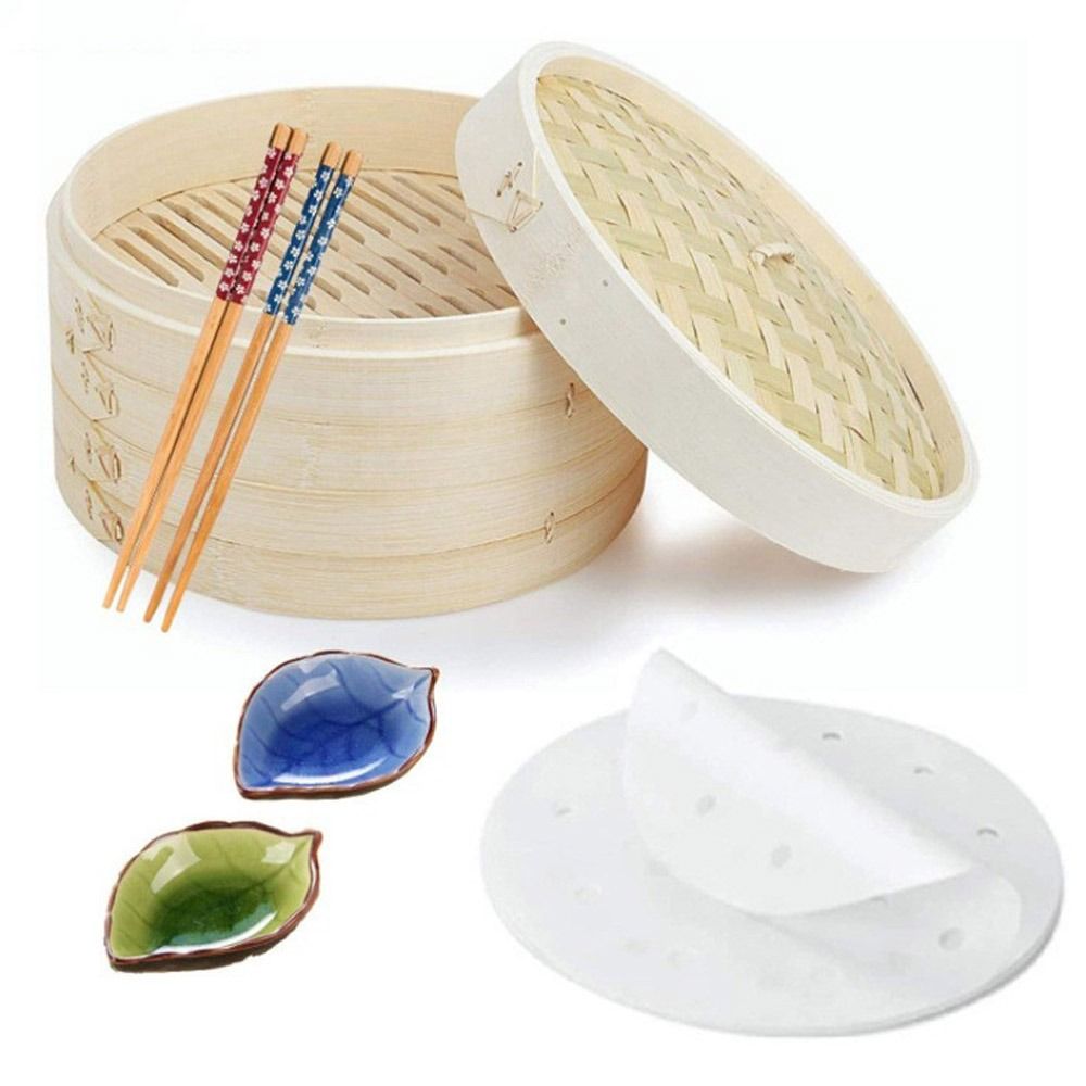 Bao Steamer Bamboo - Бамбуковая Паровая корзина с крышкой стандартная